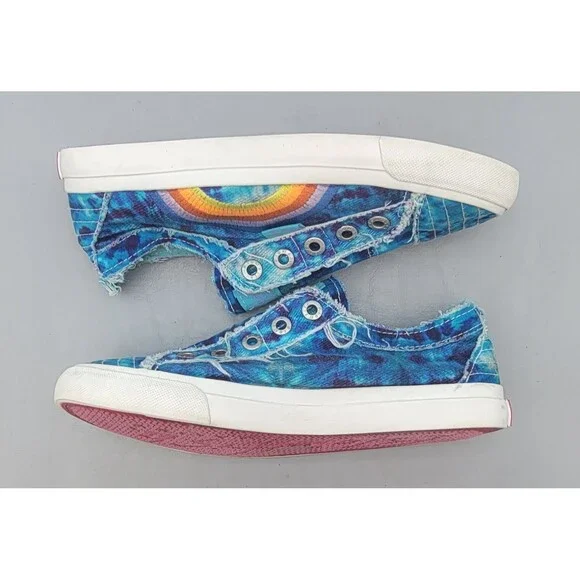 Blowfish Malibu Playwire-F-T Sneakers Blue Tie Dye Size 7 Slip-On - Picture 12 of 13